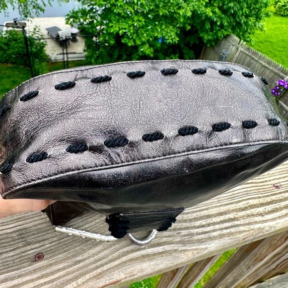 Emanuel Ungaro- Black and Brown Metallic Evening Bag with Rhinestone Details. - Picture 9 of 13